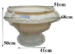 Reazone Molds D68cm Reazone ABS Plastic precast Concrete Flower Pot Planter molds for Sale, White (RZF-22)