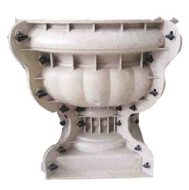 Reazone Molds ABS Diameter 45cm Plastic Precast Concrete Flower Pot Planter Molds for Sale, White, RZF-01