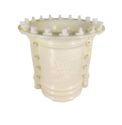 Reazone Molds Cement Flower Pot Mold Homemade Large Extra Large Round Orchid Plastic Steel European Bonsai Plastic Model Bottom Grouting