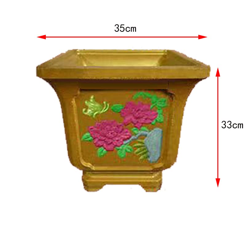 40cm Butterfly Peony Flower Pot Square Orchid Mould Making Concrete for Garden