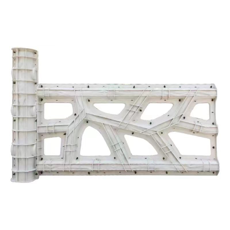 Reazone Molds Cement imitation tree vine guardrail mold garden landscape prefabricated mold concrete railing imitation wood grain imitation mold, White, RZT09A