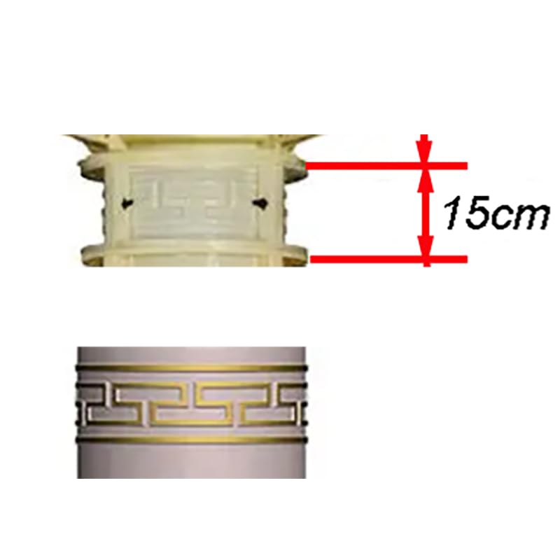 French European Roman Column Mold, Cylindrical with Grooves, for Outdoor Gate
