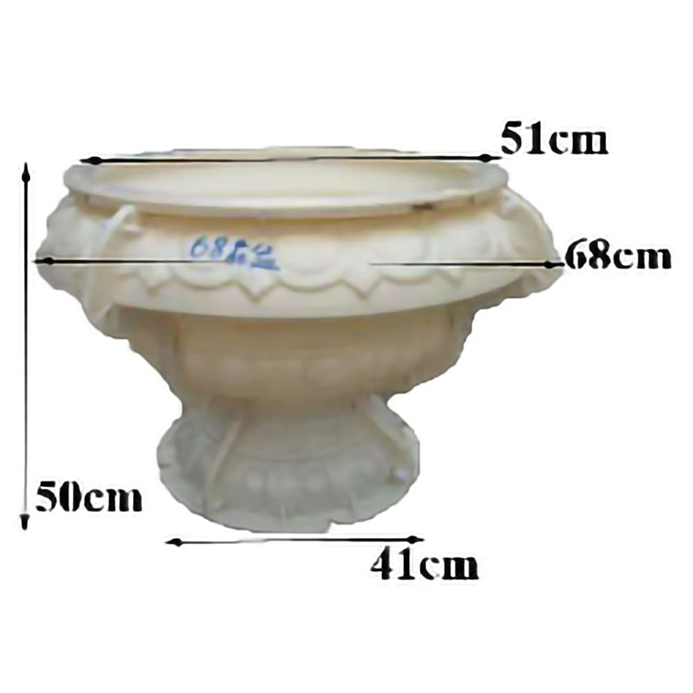 Reazone Molds 68cm(26.77) GRC Durable Home Gardening Bonsai DIY Round Concrete Flower Pot Mold Plastic Precast Concrete