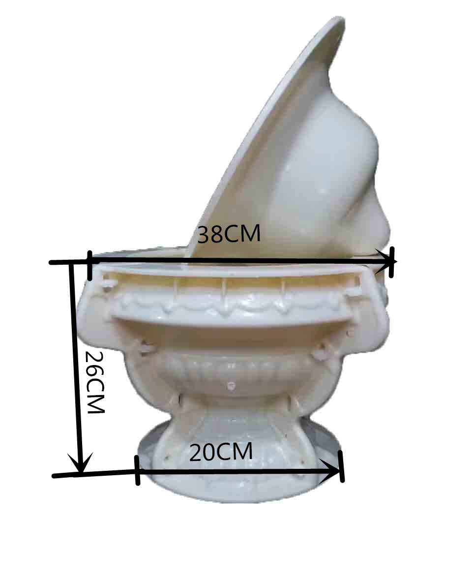 Reazone Molds 38cm(14.96in) GRC Durable Home Gardening Bonsai DIY Round Concrete Flower Pot Mold Plastic Precast Concrete