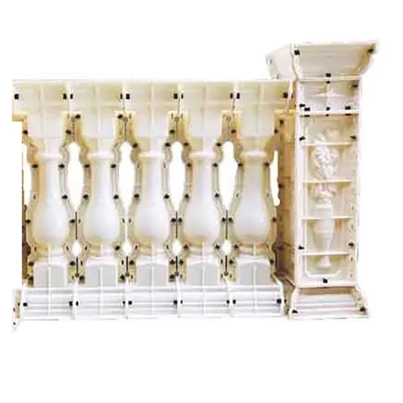 Reazone Molds 5pcs Per Meter ABS 89cm terrace casting decorative handrail vase column concrete Fence form balustrade mold for sale, Yellow
