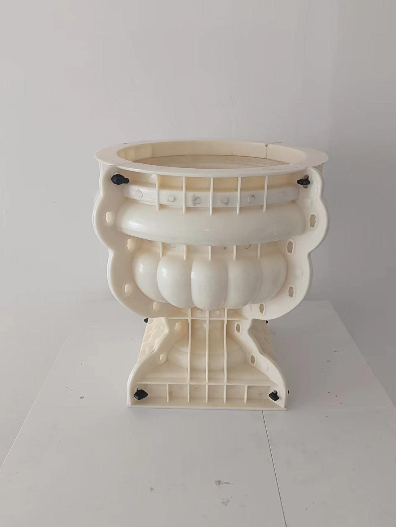 Reazone Molds ABS Diameter 50cm Plastic Precast Concrete Flower Pot Planter for Sale, White (RZF-01)