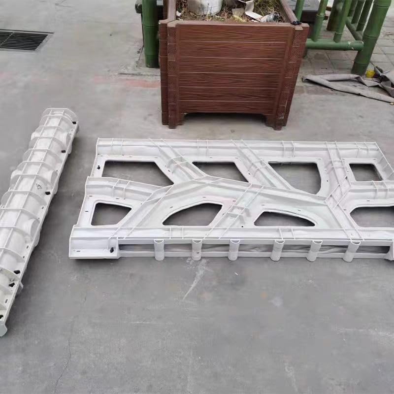 Reazone Molds Cement imitation tree vine guardrail mold garden landscape prefabricated mold concrete railing imitation wood grain imitation mold, White, RZT09A