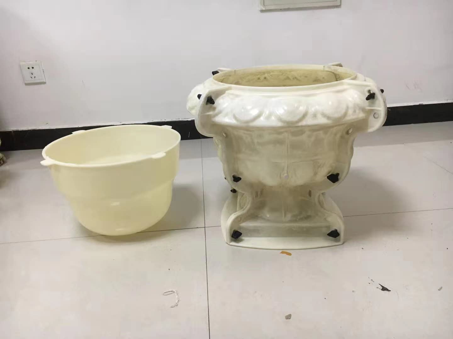 Exterior Garden Concrete Flower Pot Planter Plastic Molds