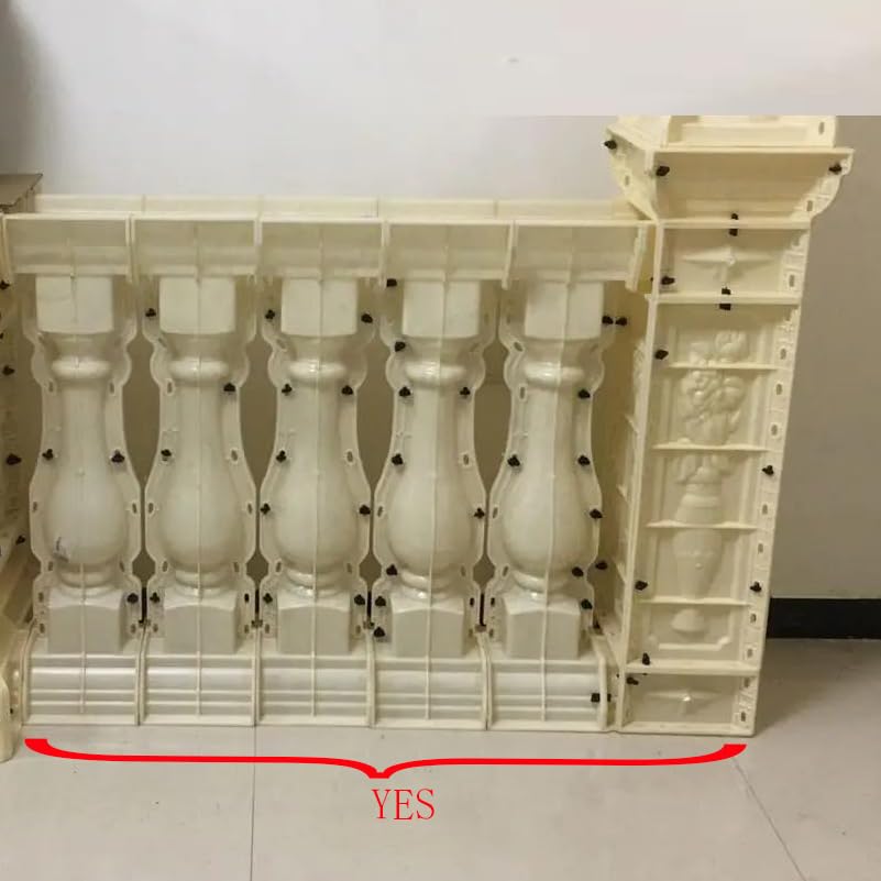 Reazone Molds 5pcs Per Meter ABS 89cm terrace casting decorative handrail vase column concrete Fence form balustrade mold for sale, Yellow