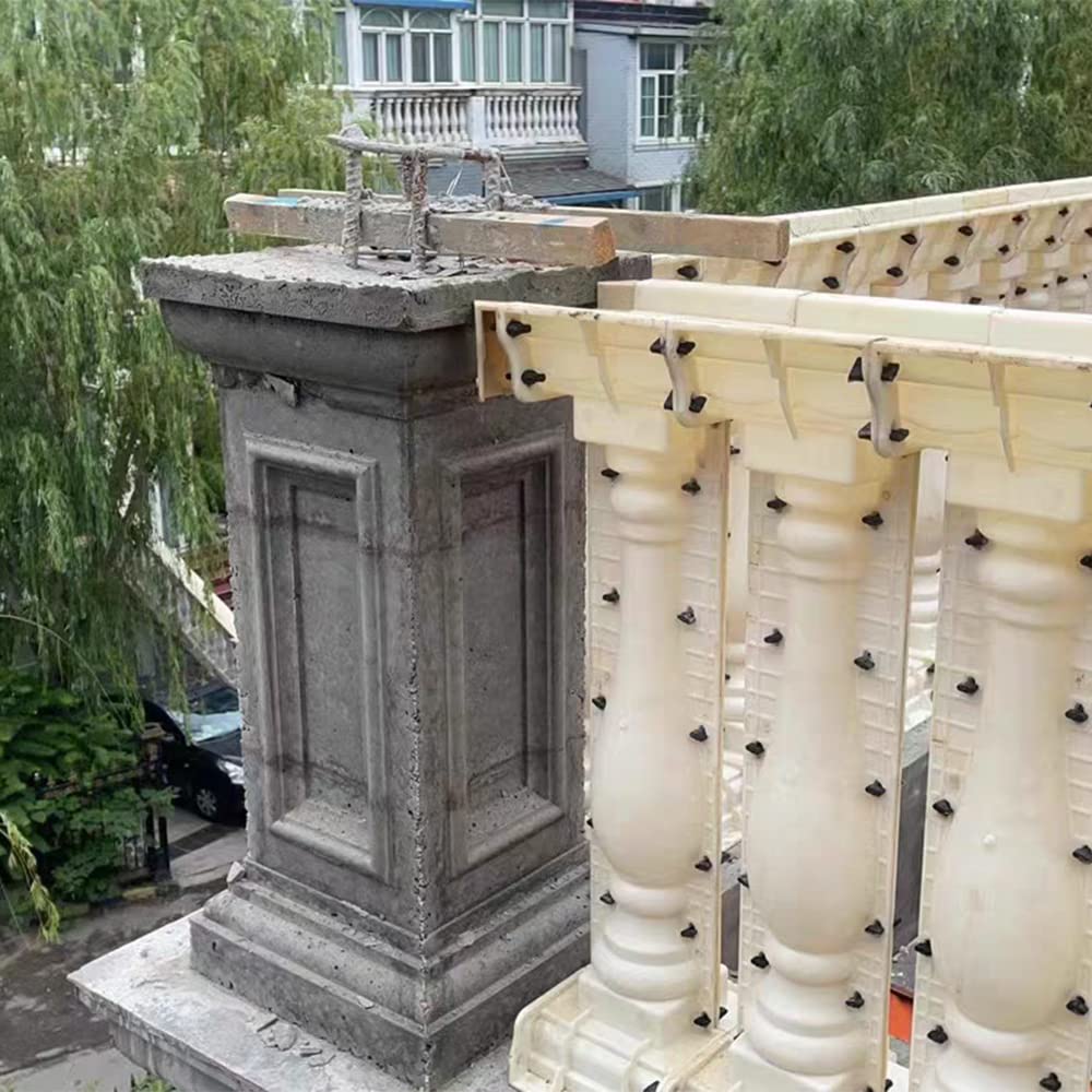 Square Shaped Pier Mold Cement Roman Pillar Balcony Railing European Style Square Model Decoration