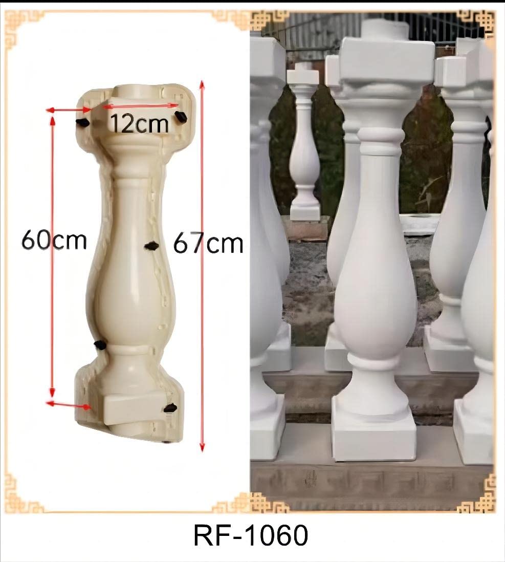 60cm Balcony Concrete Mould Construction vase Column Bulaster Railing Cement guardrail Mould Prefabricated Balcony Railing Mold