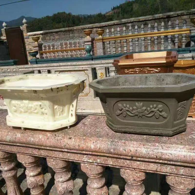 Reazone Molds Rectangular Cement Flower Pot Mold Roman Column European-Style Bonsai Model Large Small Abrasive Making Homemade