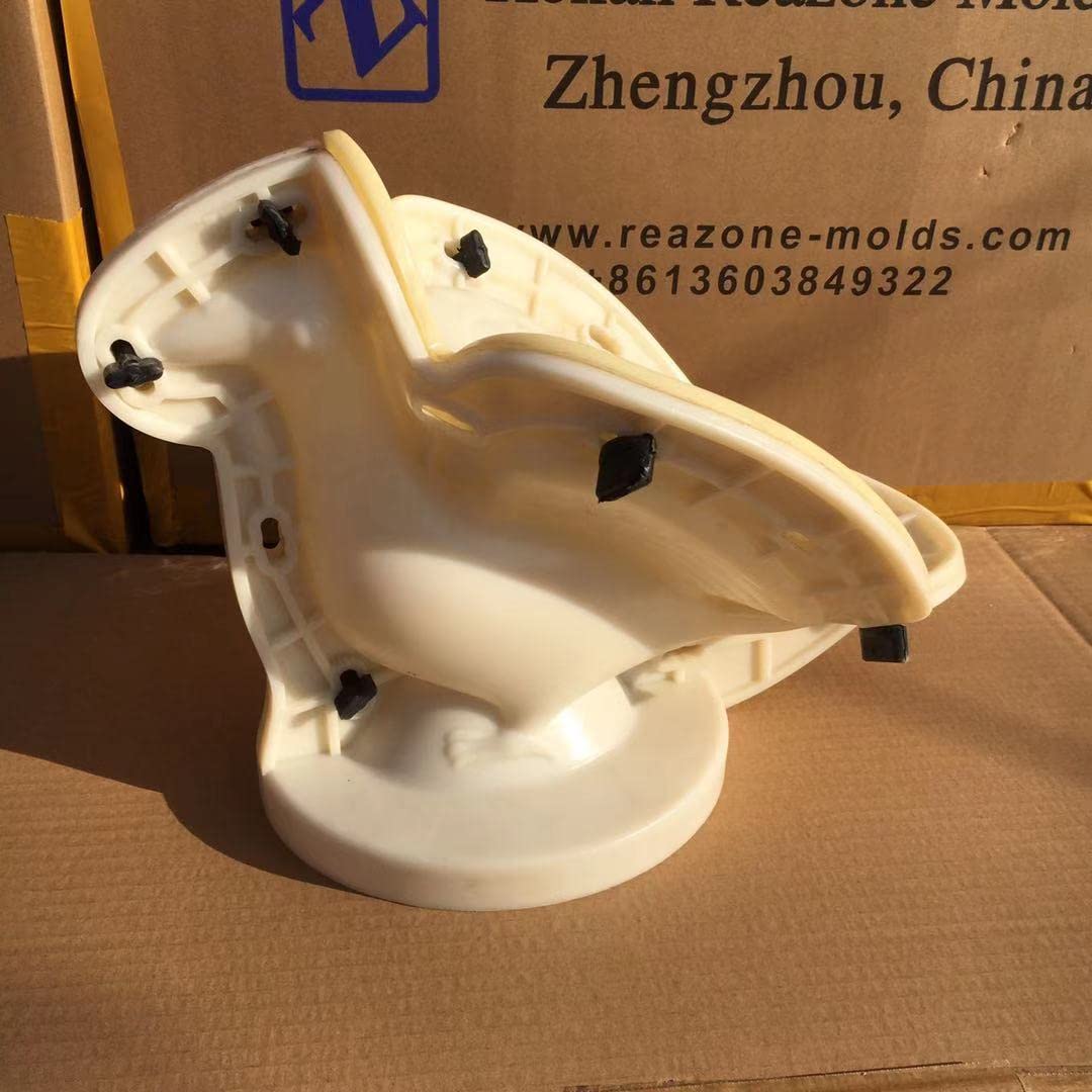 Reazone Molds ABS GRC Cute DIY Die Pigeon Wing Dove Peacock Cement Concrete Villa Home Balcony Gardening Animal Statue Round Ball