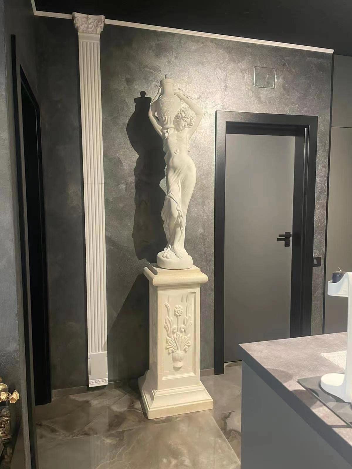 Reazone Molds Square Pillar pier Mold, Roman Pillar pier Column, European Square Pillar pier Foot Model