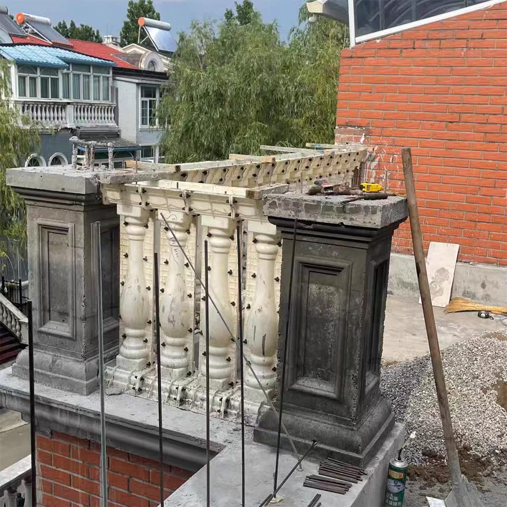 Square Shaped Pier Mold Cement Roman Pillar Balcony Railing European Style Square Model Decoration