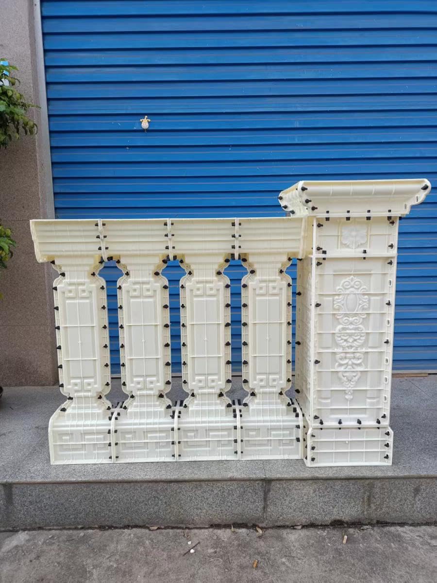 Roman Column Railing Mold, 90 Inch, Chinese Style Villa Balcony Guardrail, Cast-in-Place Cement Column Pier Handrail