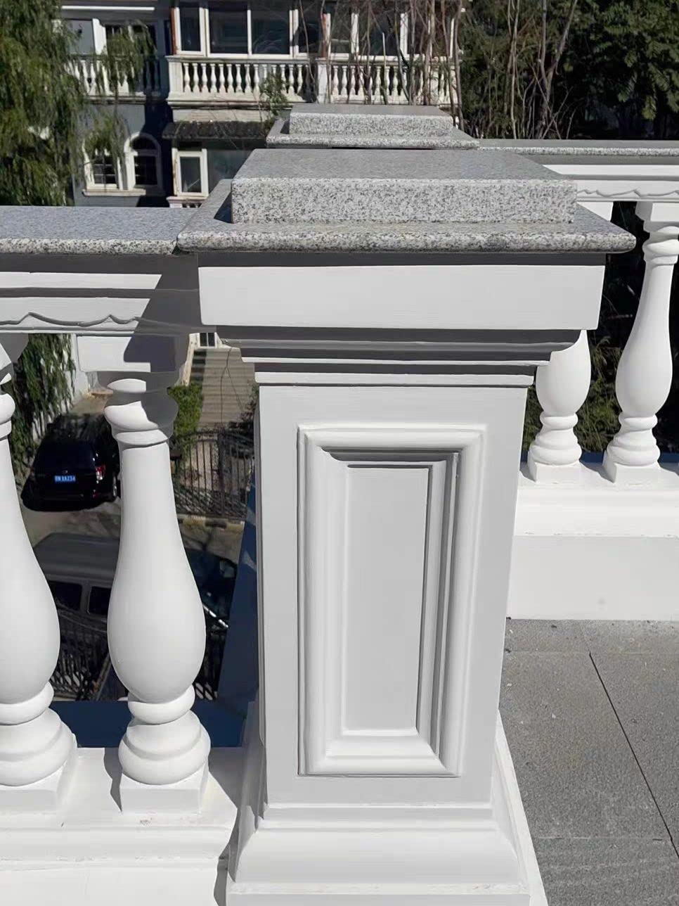 Square Shaped Pier Mold Cement Roman Pillar Balcony Railing European Style Square Model Decoration