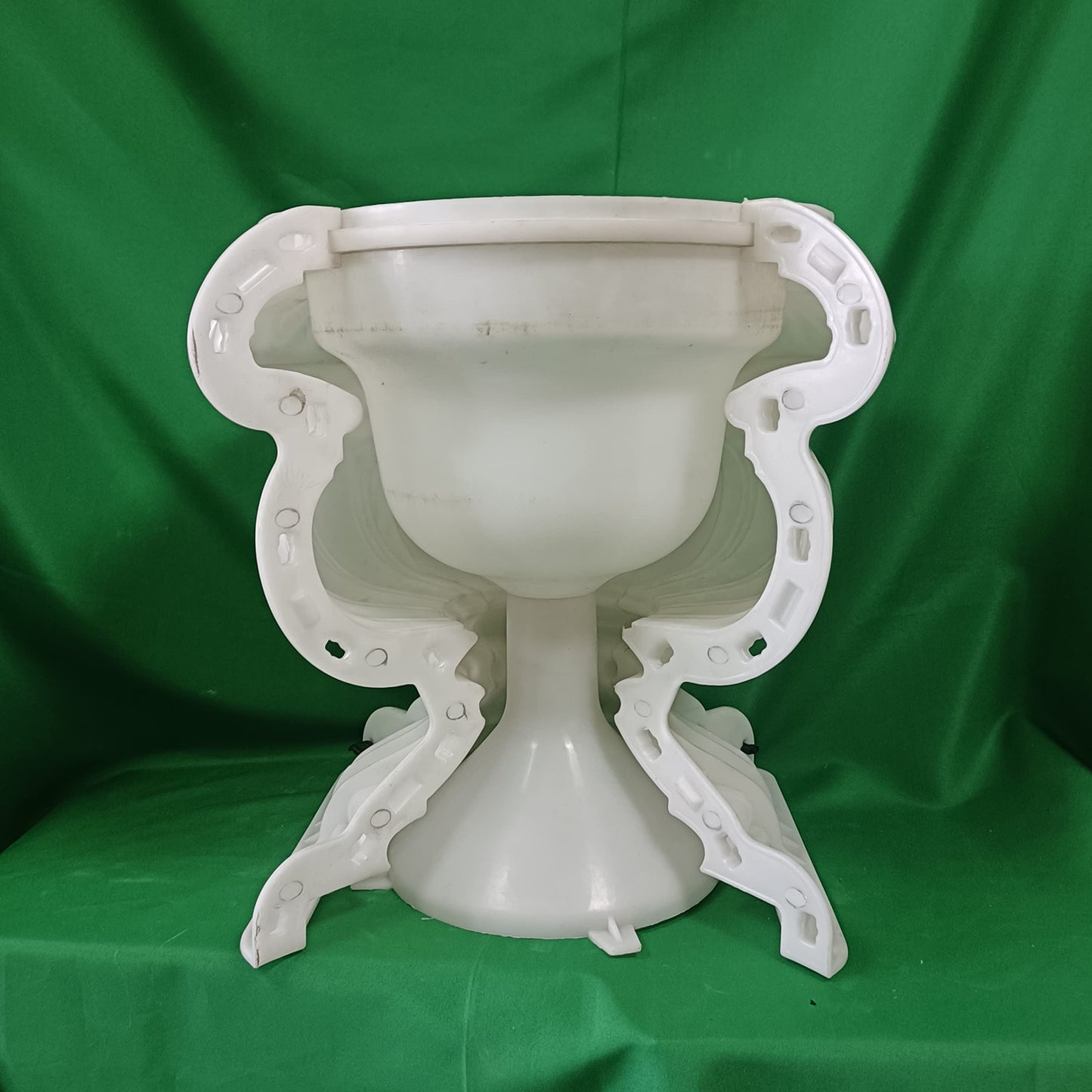 Reazone Molds D50cm Garden Cement Plastic Precast Concrete Flower Pot Decorative Planter Molds, White, (RZF-08)