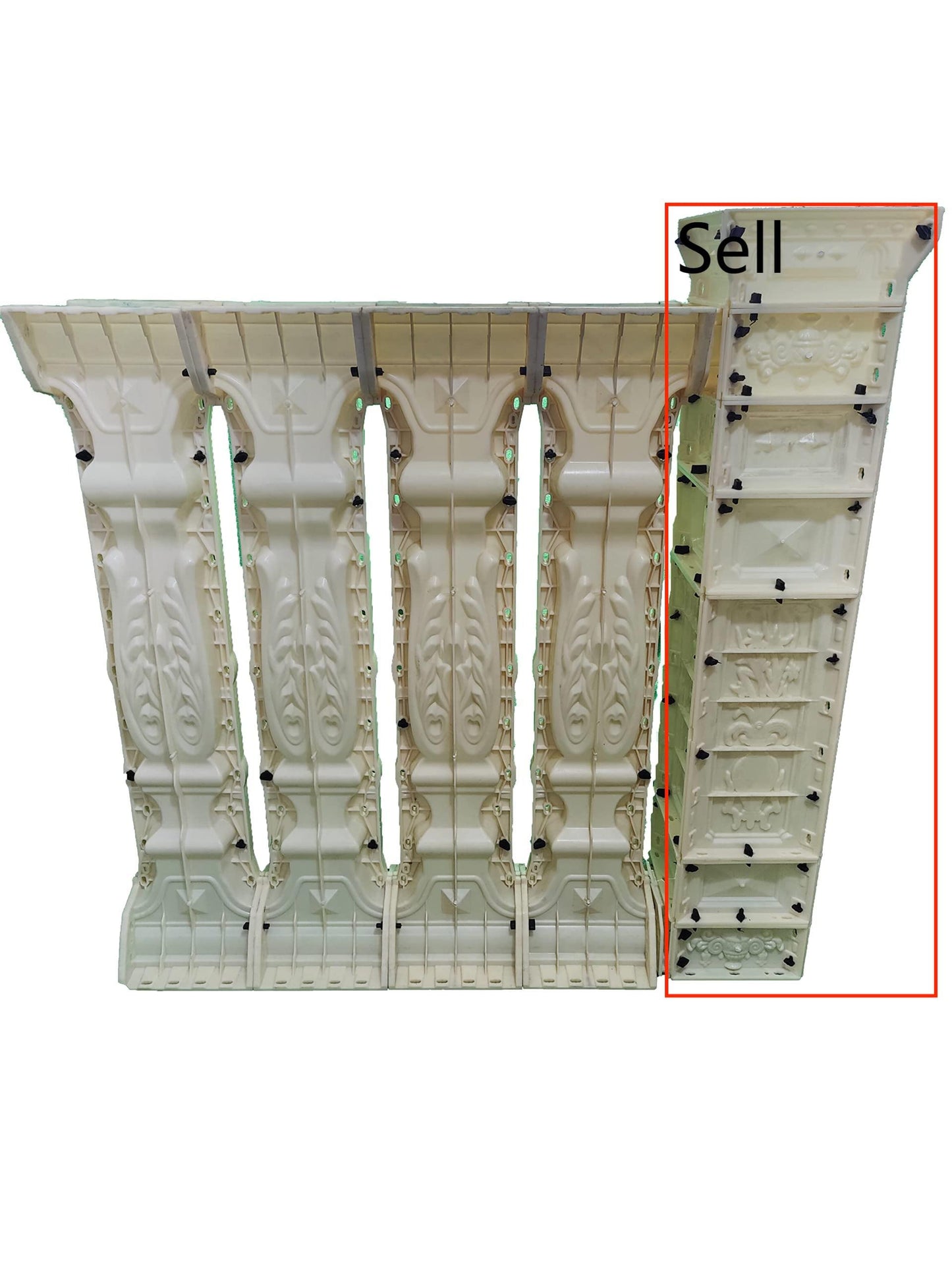 132 * 20cm Plastic Molds Concrete Pedestal Baluster Side Pillar Post Reazone ABS