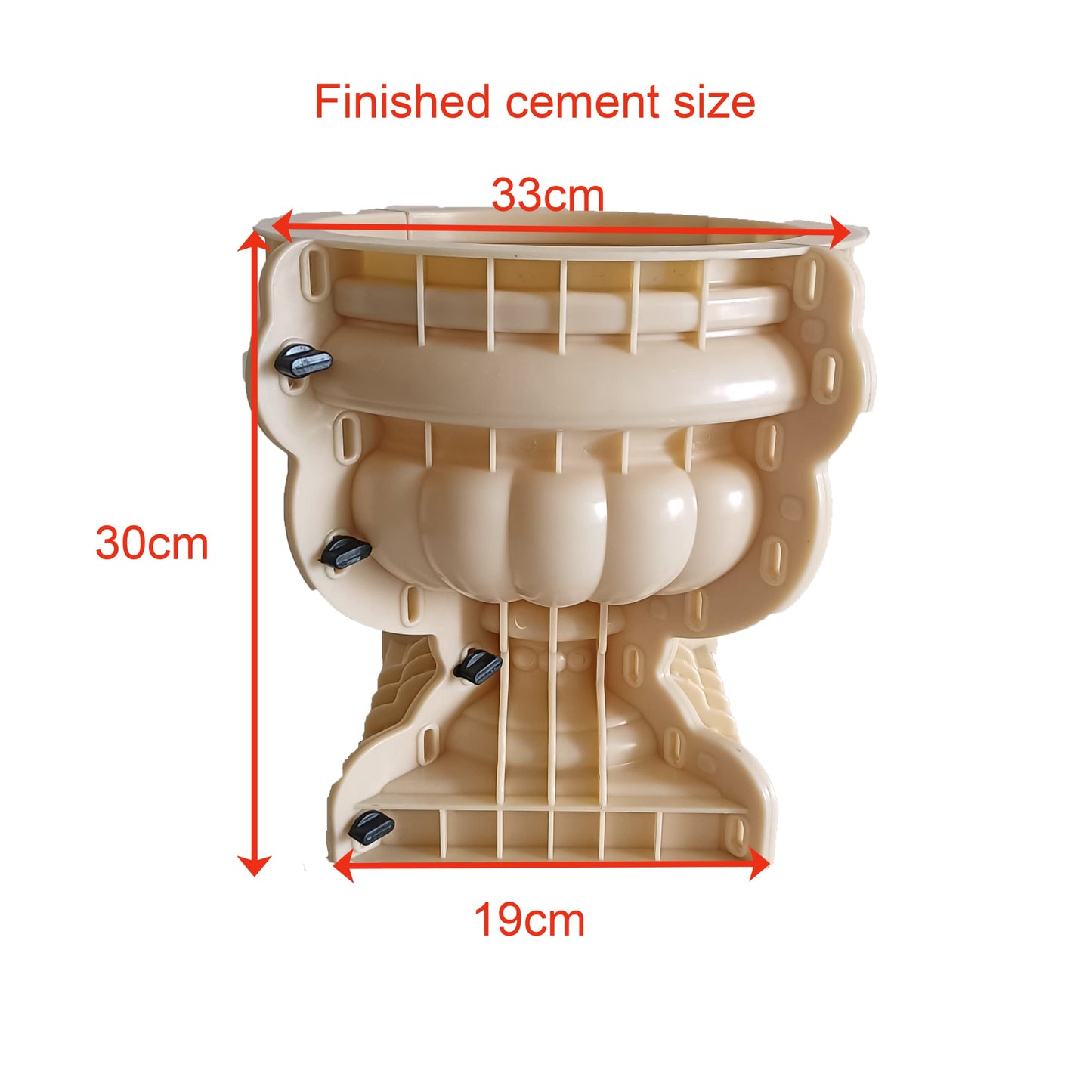 Reazone Molds Flower Pot Mold, European Cement Products Template, Concrete Soil Square Hexagonal self-Made Bonsai Grinding Tool Flower Box