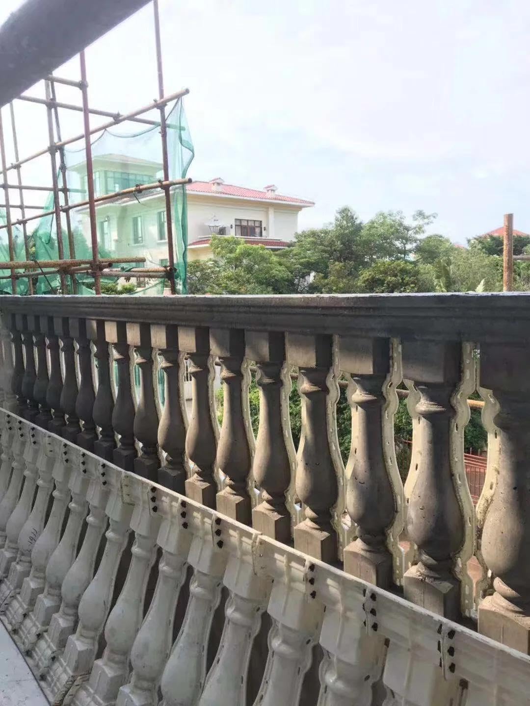 Reazone Molds 5pcs Per Meter ABS 89cm terrace casting decorative handrail vase column concrete Fence form balustrade mold for sale, Yellow