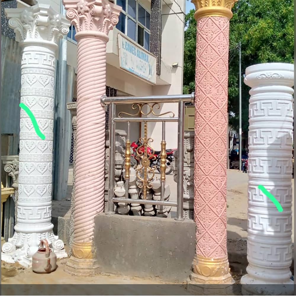 Reazone Molds 20 diameter Roman column rich flower carving pattern decoration European classical villa palace style decoration handmade DIY column ornaments decoration