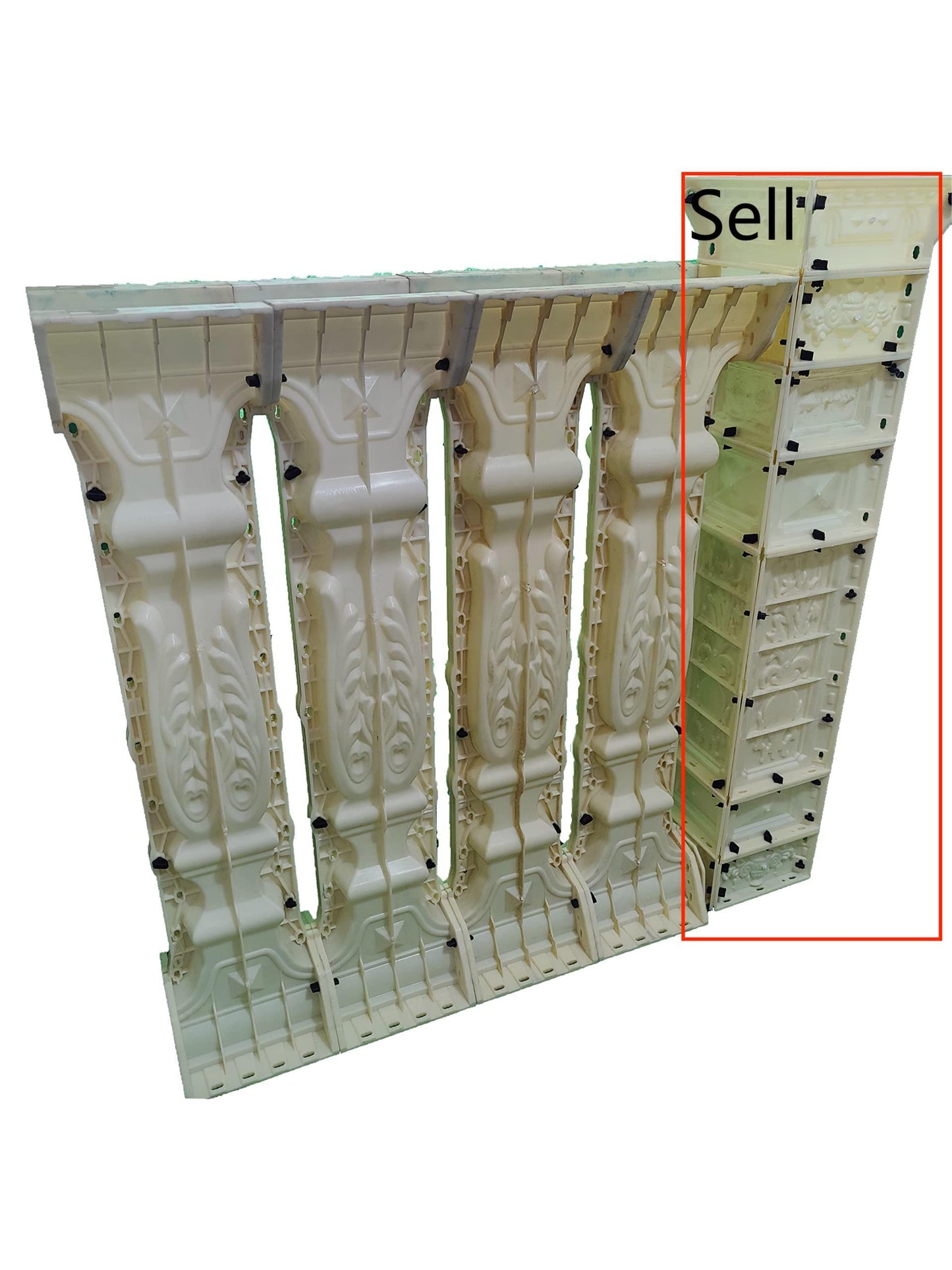132 * 20cm Plastic Molds Concrete Pedestal Baluster Side Pillar Post Reazone ABS