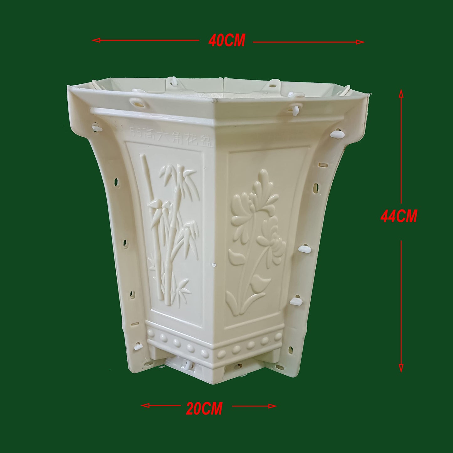 Height 44cm Flower Stand Plastic Concrte Planter Pot Molds for Outdoors