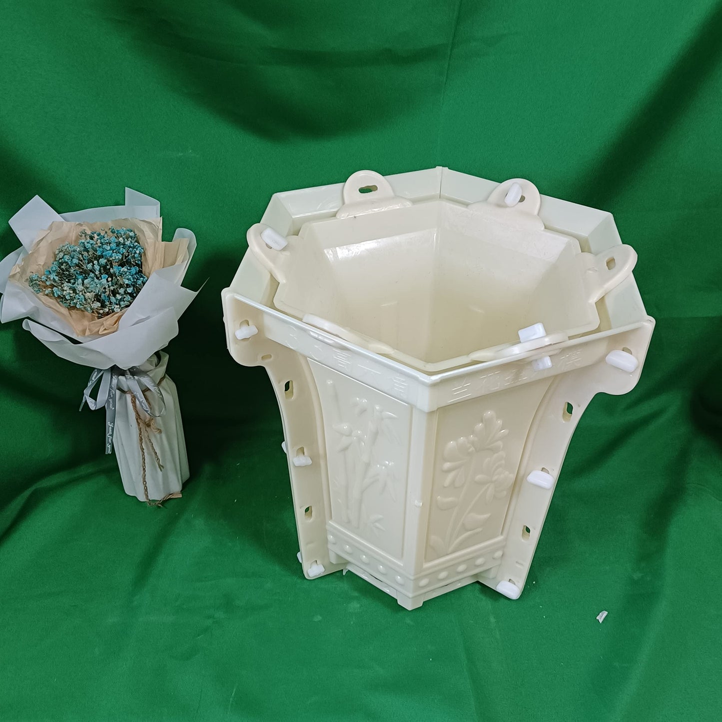 Height 55cm Flower Stand Plastic Concrte Planter Pot Molds for Outdoors