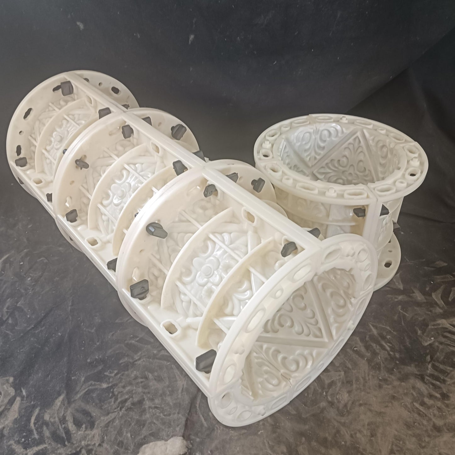 Reazone Molds 20 diameter Roman column rich flower carving pattern decoration European classical villa palace style decoration handmade DIY column ornaments decoration