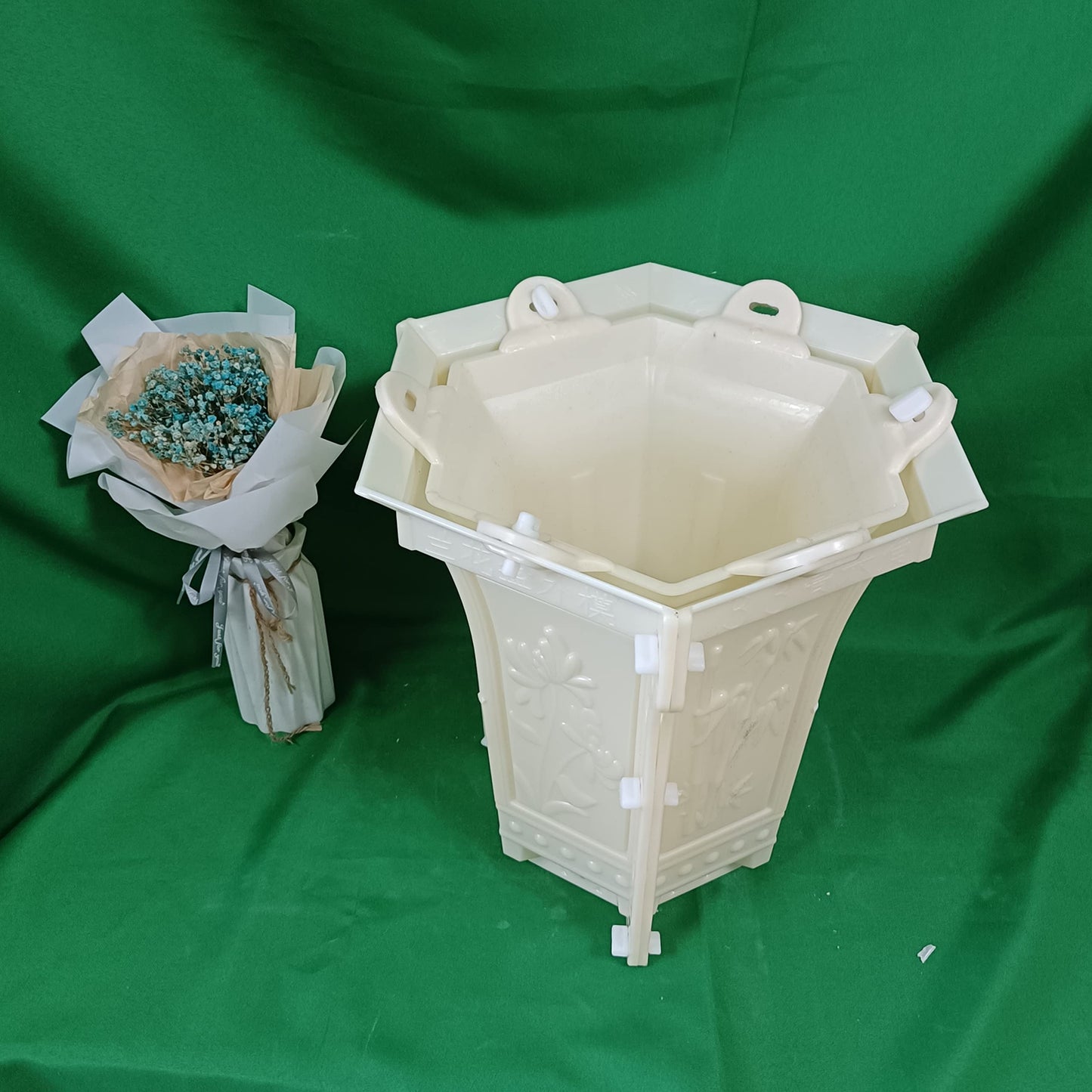 Height 55cm Flower Stand Plastic Concrte Planter Pot Molds for Outdoors