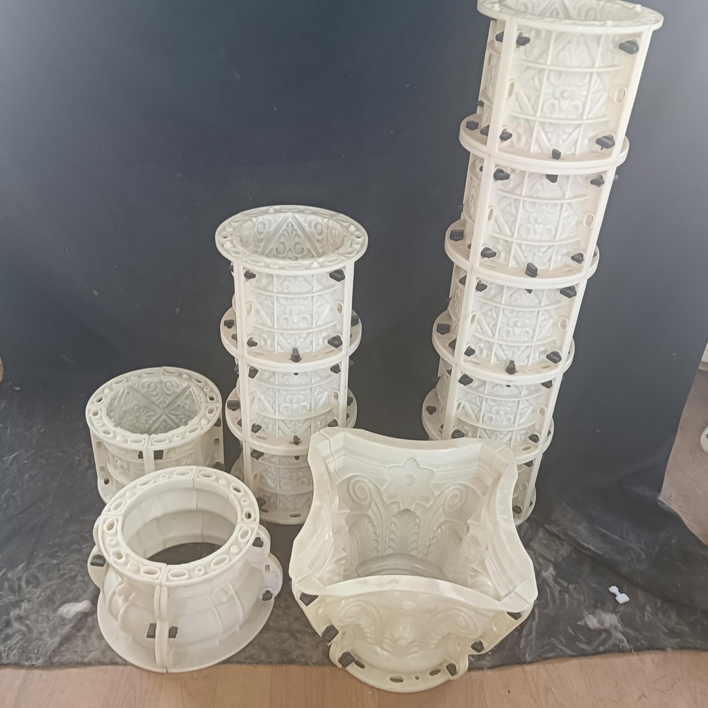 Reazone Molds 20 diameter Roman column rich flower carving pattern decoration European classical villa palace style decoration handmade DIY column ornaments decoration