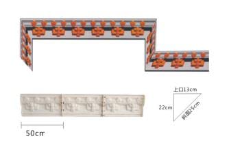China Supply Exterior Decorative Cement Concrete Eaves line Chinese Style Tiger Paws Shape Plastic molds for Building Home use