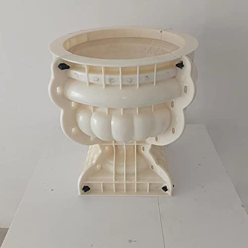 Reazone Molds ABS Diameter 50cm Plastic Precast Concrete Flower Pot Planter for Sale, White (RZF-01)