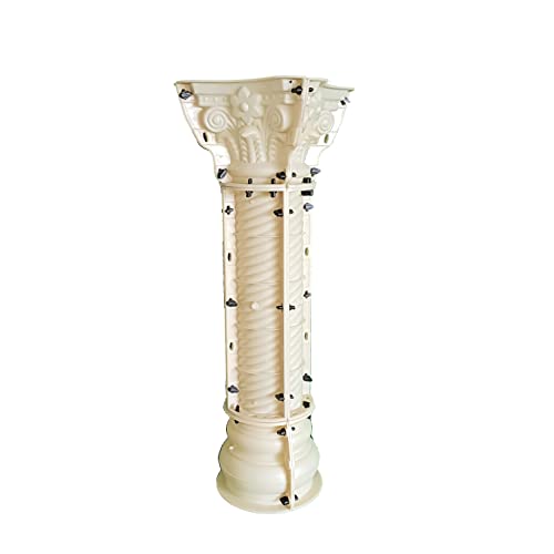 80x15cm/ 31.5x5.9in Threaded Spiral Roman Column Decoration Reusable Mould Pedestal Flower Seat Gypsum Concrete Mold