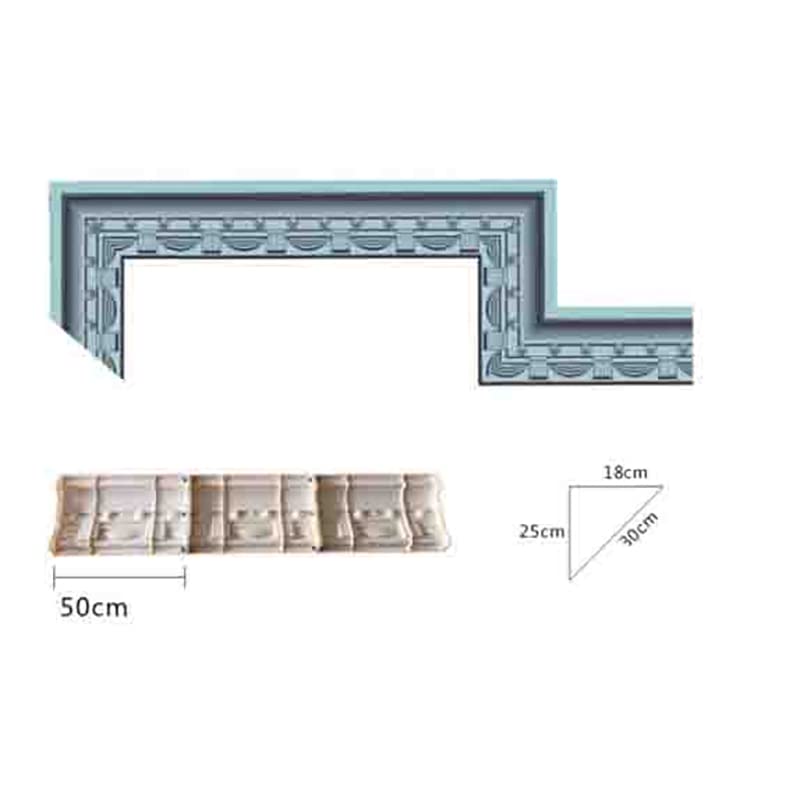 Concrete Eave Decorative Plastic Molds for Roof Edging Construction Formwork