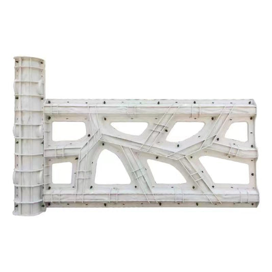 Reazone Molds Cement imitation tree vine guardrail mold garden landscape prefabricated mold concrete railing imitation wood grain imitation mold, White, RZT09A