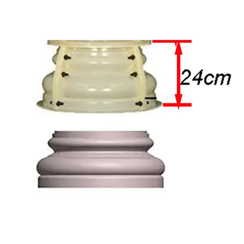 French European Roman Column Mold, Cylindrical with Grooves, for Outdoor Gate