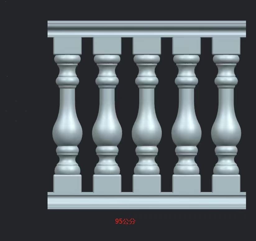 5 Per Meter ABS Terrace Casting Decorative handrail vase Column Concrete Fence Form Balustrade Mold