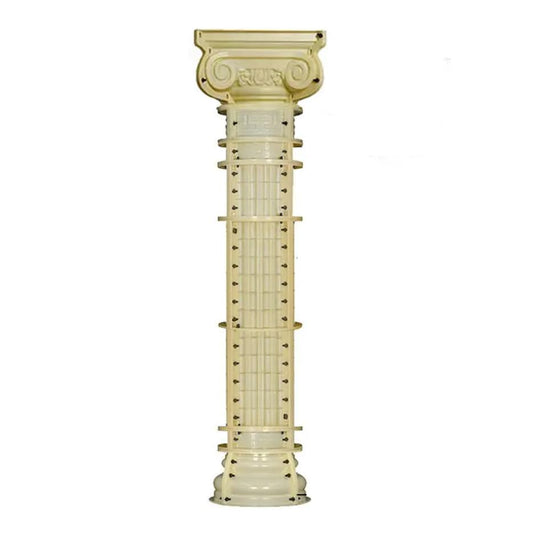 French European Roman Column Mold, Cylindrical with Grooves, for Outdoor Gate