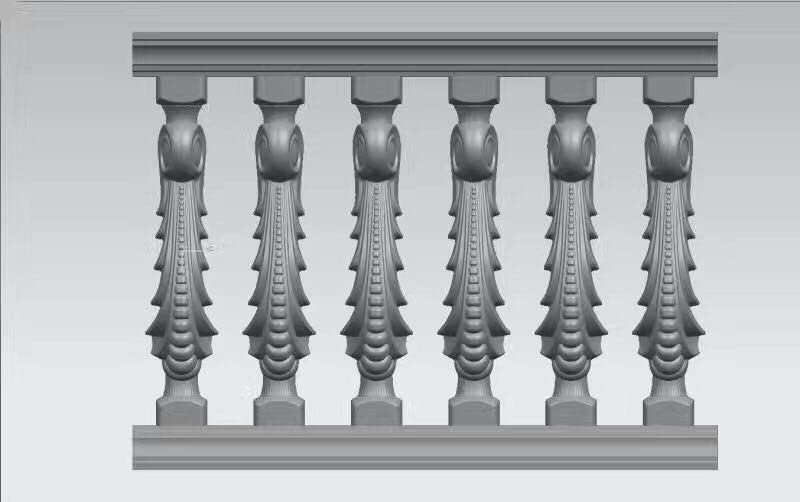 Modern Sea Horse Casting Decorative Baluster Rail Molds for Concrete