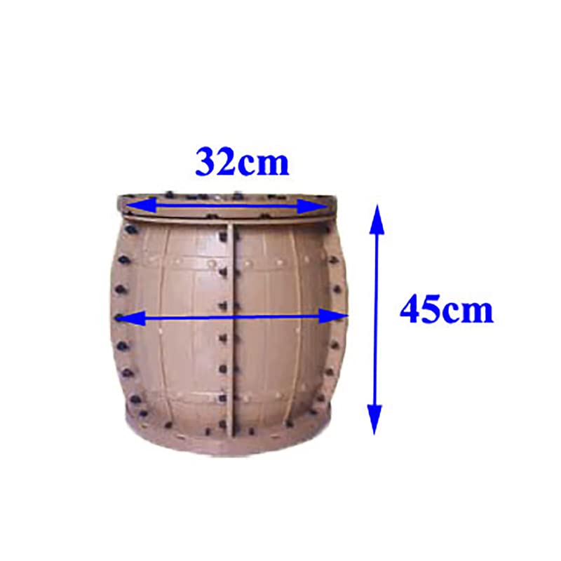 Reazone Molds Wood Xexture Concrete Pot Plastic Garden Mold for Sale Model Small