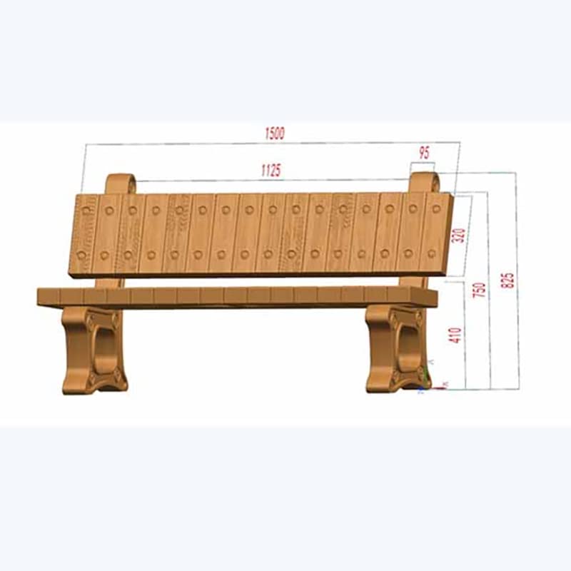 Reazone Molds precast Plastic Injection Concrete Cement Stone Bench Moulds for Outdoor Garden and Yard
