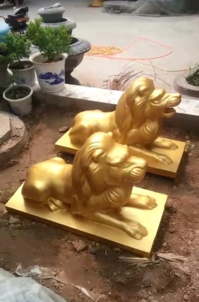 Reazone Molds RZS04 Large Lion Shape Plastic ABS Cement Mould Concrete Mold Farmwork