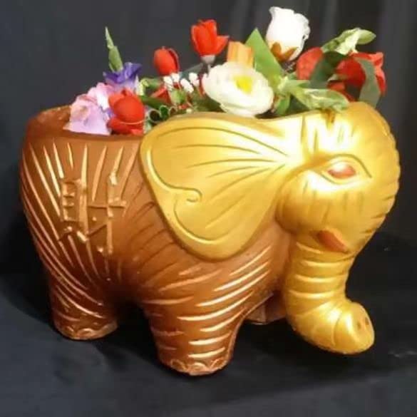 Precast 45cm Garden Decorative Concrete Animal Large Elephant Shape Planter Flower Pot molds for Garden