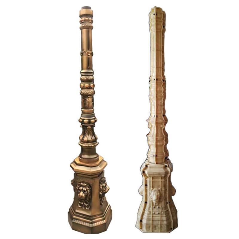 Reazone Molds precast Plastic Injection Concrete Cement Antique lamp Light Pole Moulding mlods for Outdoor Yard Garden