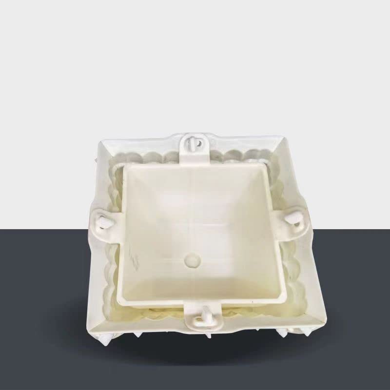 Reazone Molds New Cement Flower Pot Mold Wave Pattern Square Small Bonsai Model Homemade European-Style Creative Plastic Mold