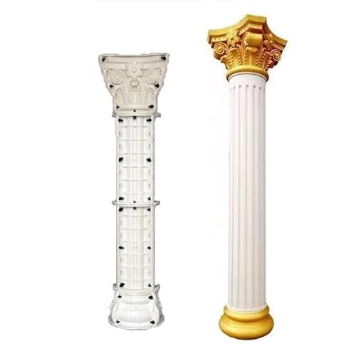 20cm/7.87in Round Column Wedding Ceremony Party Decoration Reusable Mould Pedestal Flower Seat Gypsum Concrete Mold