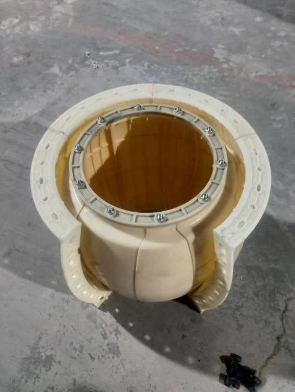 Reazone Molds Wood Texture Concrete Pot Plastic Garden Mold for Sale Model Medium