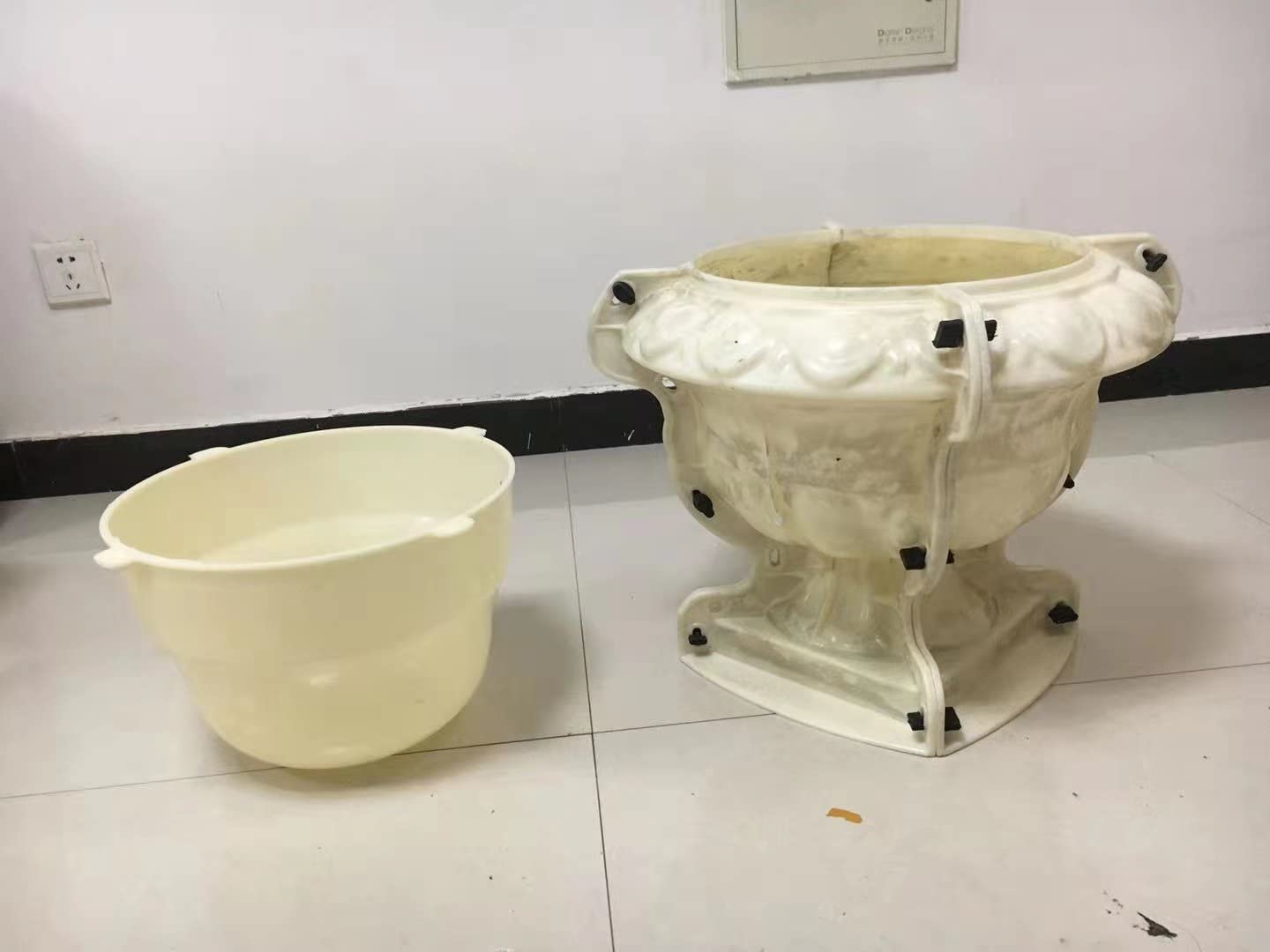 Exterior Garden Concrete Flower Pot Planter Plastic Molds